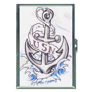  United States Navy USN Tattoo ID Holder, Cigarette Case or Wallet 