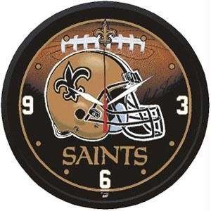  New Orleans Saints NFL Round Wall Clock: Sports & Outdoors