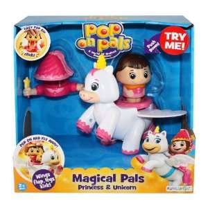    Pop On Pals Figure Princess and White Unicorn Toys & Games