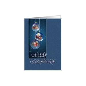  MERRY CHRISTMAS SANTA & REINDEER ORNAMENTS Card: Health 