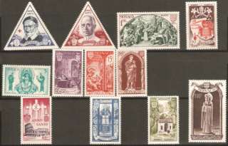 Monaco Stamps 1951 Anno Santo Issue .Mint Hinged.  