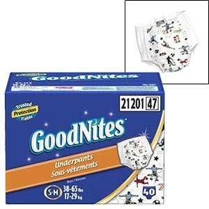   GoodNites Disposable Underpants for Boys (Size S M, Quantity 40) Baby