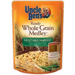 Uncle Bens Ready Rice Whoel Grain Medley Vegetable Harvest   12 Pack 