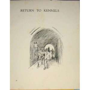  Return Kennels Dog Horse Hound Edwards C1936 Old Print 
