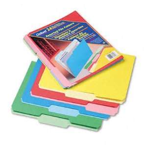  Two Tone File Folders, 1/3 Cut Top Tab, Letter, Assorted 