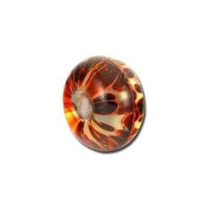  12mm Dark Brown Boro Glass Bead   Large Hole: Arts, Crafts 