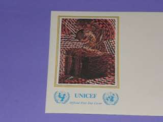 GUYANA FLAG UN UNICEF CACHET VALUED COVER FDC 1982 NICE  