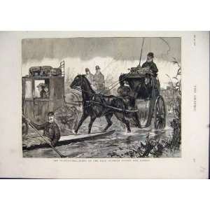   Inundations Scene 1875 Road Radley Oxford Horse Cart: Home & Kitchen