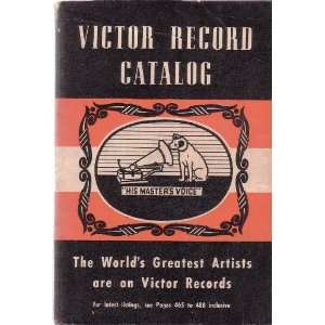  Complete Catalog of Victor Records for 1940 1941 Victor 