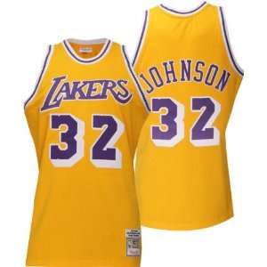   Johnson Mitchell & Ness Authentic 1980 Home Los Angeles Lakers Jersey