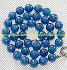 10mm Faceted Apatite Round Beads Gemstone necklace 18