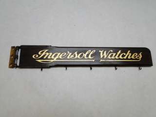 antique ingersoll pocket watch display hand painted  