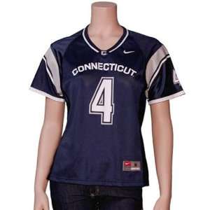 Nike Connecticut Huskies (UConn) #4 Navy Blue Womens Replica Football 