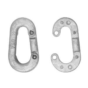   Shaped Connecting Link, Galvanized, 7/8 Trade, 9600 lbs Load Capacity