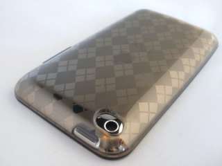 Apple iPod iTouch 4 Soft Dark Gray Plaid Case. US Seller/Shipper. Fast 