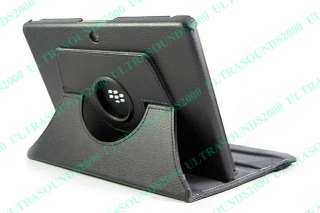 Leather Case 360 degree Rotation Stand Case for BlackBerry Playbook 