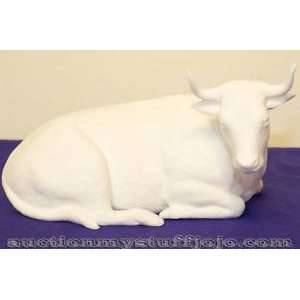   Lenox White Nativity Lieing Cow Bull 1988 Collection 