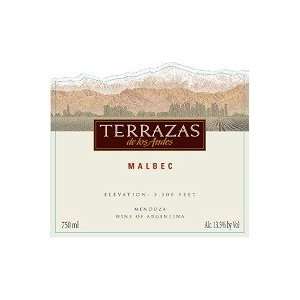  Terrazas De Los Andes Malbec 2009 750ML Grocery & Gourmet 