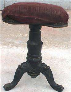 Antique Dated 1873 Organ Stool, Made by Archer, NY  