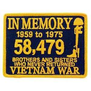  Vietnam In Memory Patch Yellow & Black 3 x 4 Patio 