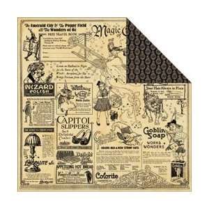  New   The Magic Of Oz Double Sided Paper 12X12   Goblin 