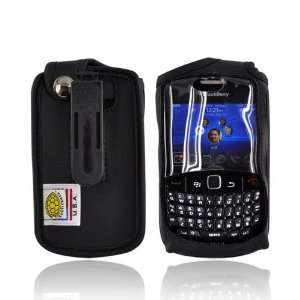   For Blackberry Curve 8350i Prem Leather Case Clip BLACK: Electronics