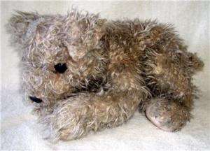 14 Plush Brown/Grey Curly Hair Dog by Ty  