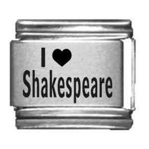  I Heart Shakespeare Laser Italian Charm: Jewelry