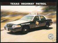 TEXAS STATE POLICE HIGHWAY PATROL TROOPER FORD Car Card  