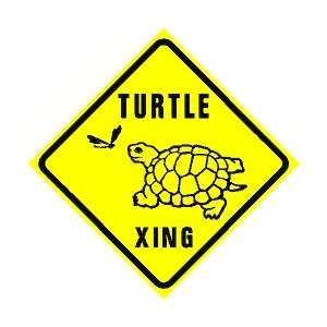  TURTLE CROSSING sign * street aminal reptile
