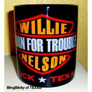 Willie Nelson Born for Trouble 2000 Luck TEXAS Concert Coffee Mug Cup 