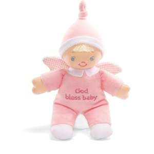  Gund Baby God Bless Angel Prayer Doll, Pink Baby