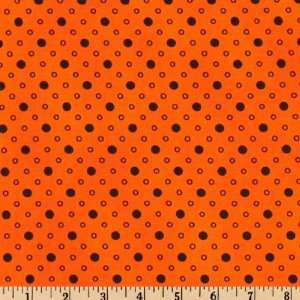  45 Wide Witching Hour Dot Orange Goop Fabric By The Yard 