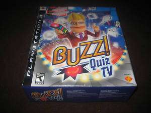PS3 BUZZ! QUIZ TV PLAYSTATION 3 GAME NEW WITH 4 BUZZERS 711719814528 