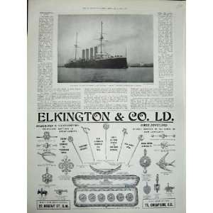   1900 Cruiser Ship Cressy Liverpool Elkington Jewellers