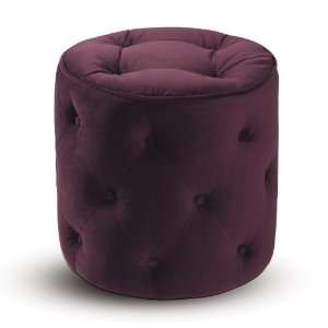  Avenue Six Curves Tufted Round Ottoman