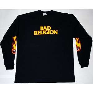Bad Religion Flames Long Sleeved T Shirt Tee Shirt Large