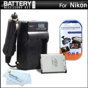  Battery And Charger Kit For Nikon COOLPIX S100 S4300 S3300 