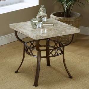   4815OTE Brookside Fossil End Table, Metallic: Home Improvement