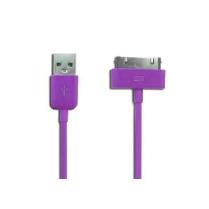   Sync Dock Connector Cable For All Apple iPods   Purple Electronics