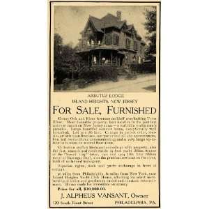   Sale Island Heights NJ J. Vansant   Original Print Ad