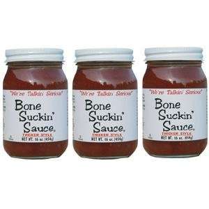 Bone Suckin BBQ Sauce Thick Regular 3 Grocery & Gourmet Food