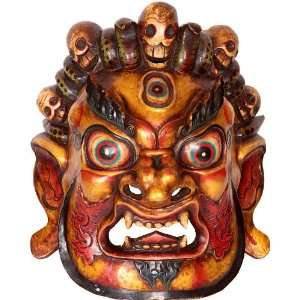  Bhairava Mask   Wood Sculpture