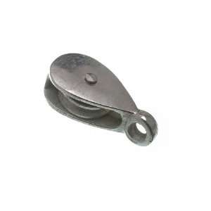  SINGLE WASHING LINE WIRE ROPE PULLEY 32MM GALVANISED STEEL 
