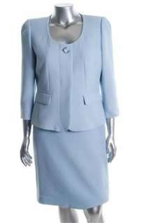 Tahari ASL NEW Skirt Suit Blue Stretch Misses 6  
