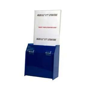  Ballot Box Acrylic Blue With Sign Ad Frame Header Office 