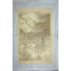  BACON MAP 1894 AFGHANISTAN BALUCHISTAN TURKESTAN