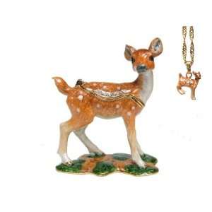  Bambi Baby Deer Bejeweled Trinket Box: Everything Else