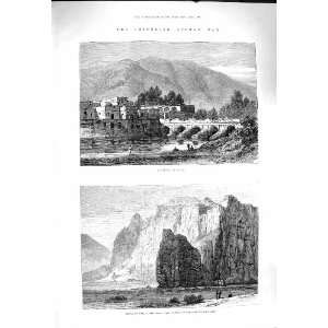   1878 Afghan War Bridge Cabul Castle Zohak Bamian Irak