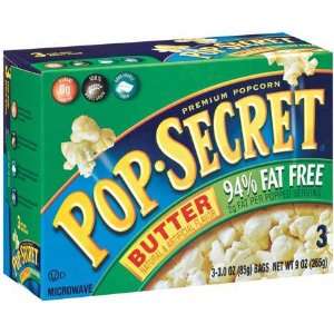 Pop Secret Butter 94% Fat Free Popcorn   12 Pack  Grocery 